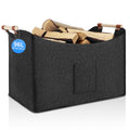 96L Felt Firewood Basket – Foldable Log Basket for Indoor