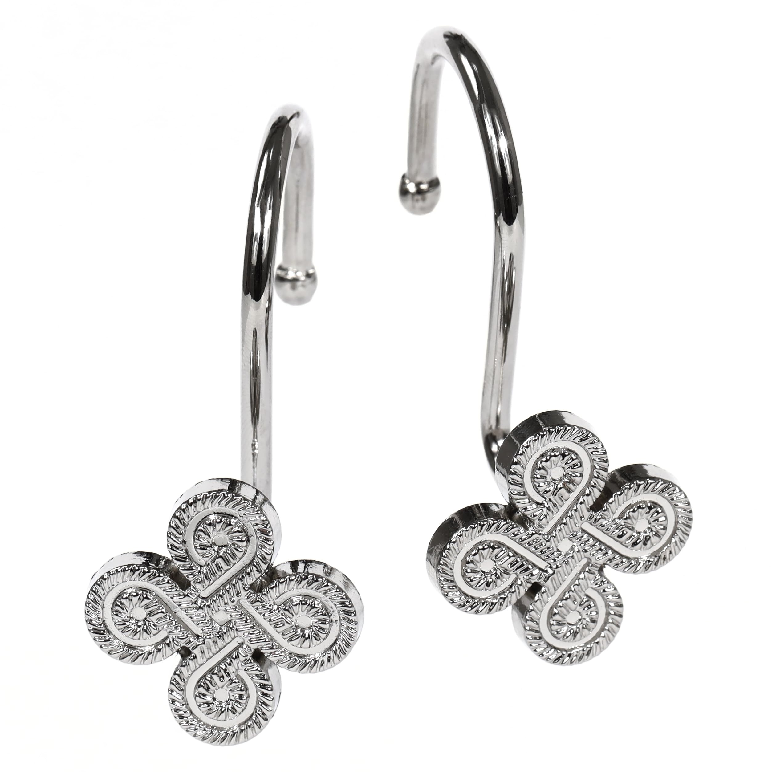 Jolof Store Nickel Shower Curtain Hooks – Rust Proof Flower Metal Rings
