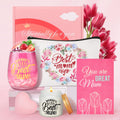 Jolof Store Mum Pamper Gift Set – Self Care Spa Hamper with Glass & Candle