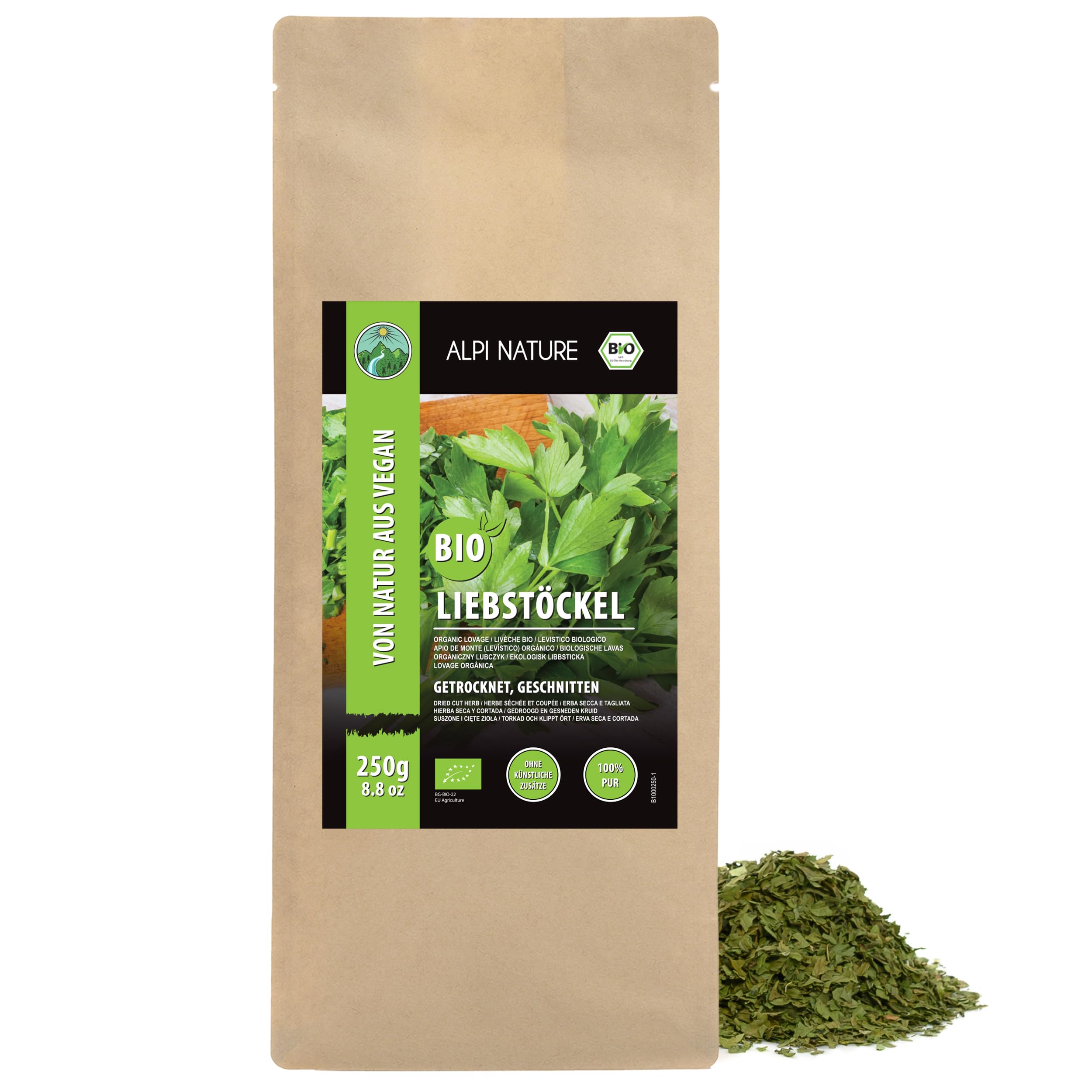 Organic Lovage Leaves – 250g (8.8 oz) Dried Cooking Spice
