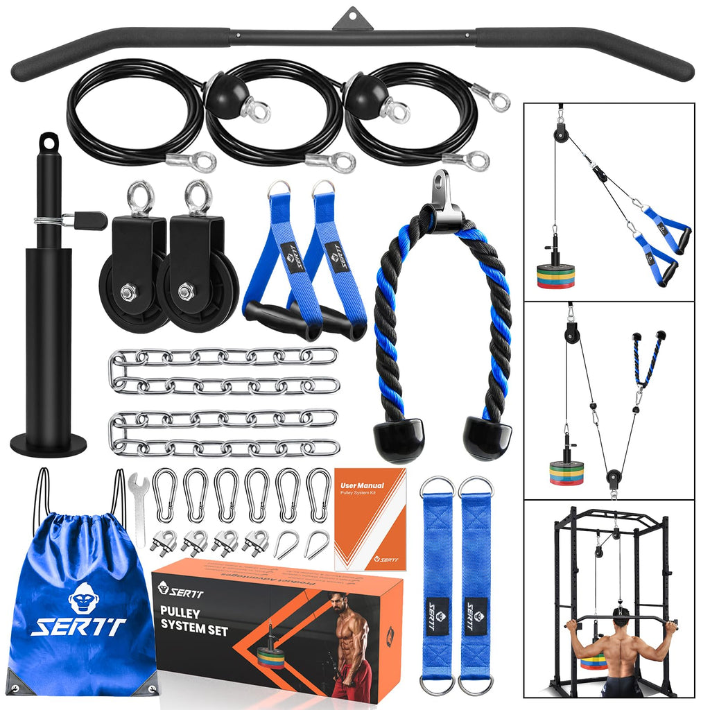 SERTT Home Gym Pulley System | Weight Cable Machine for LAT Pulldowns