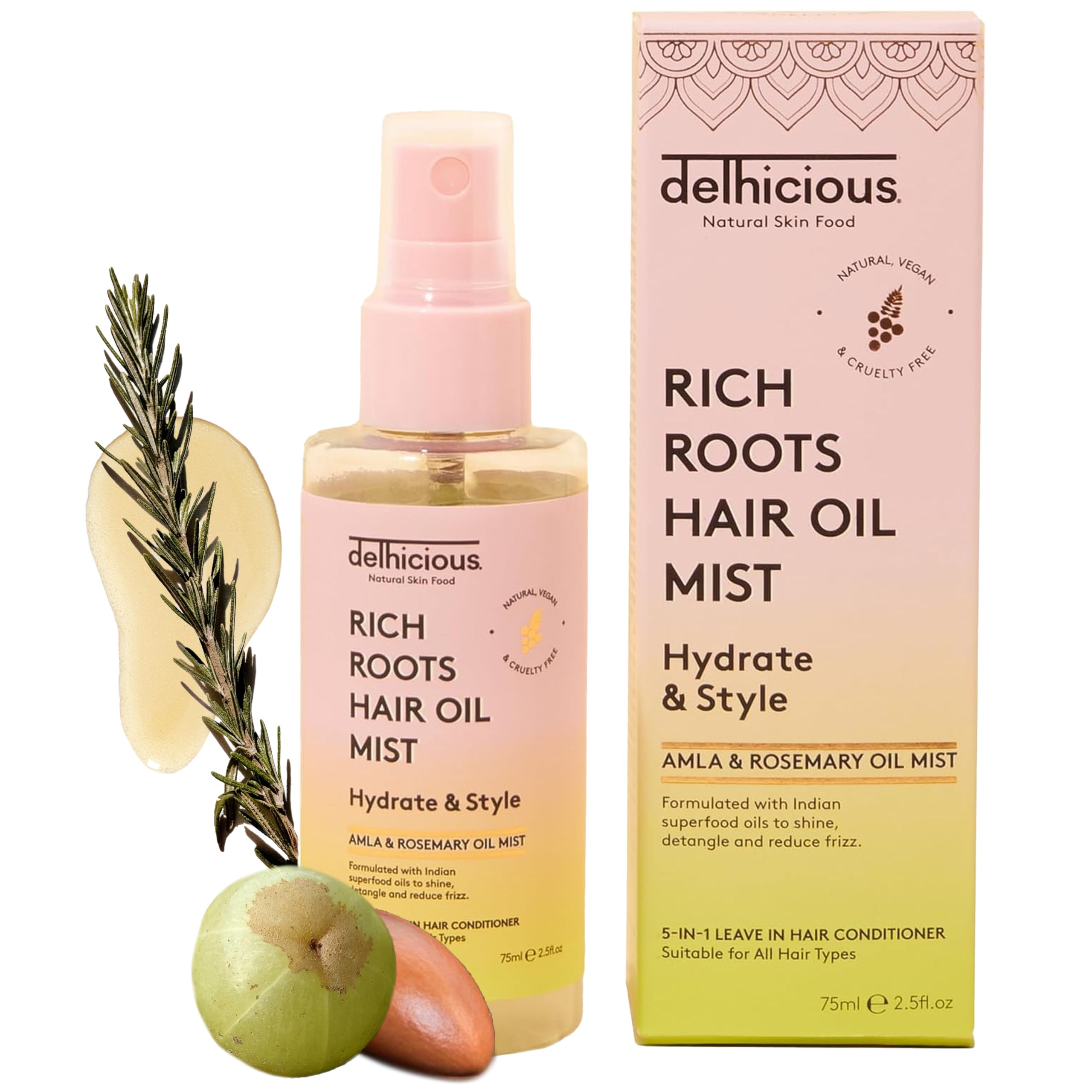 Delhicious Rich Roots 5-in-1 Leave-In Conditioner & Ayurvedic Hair Mist