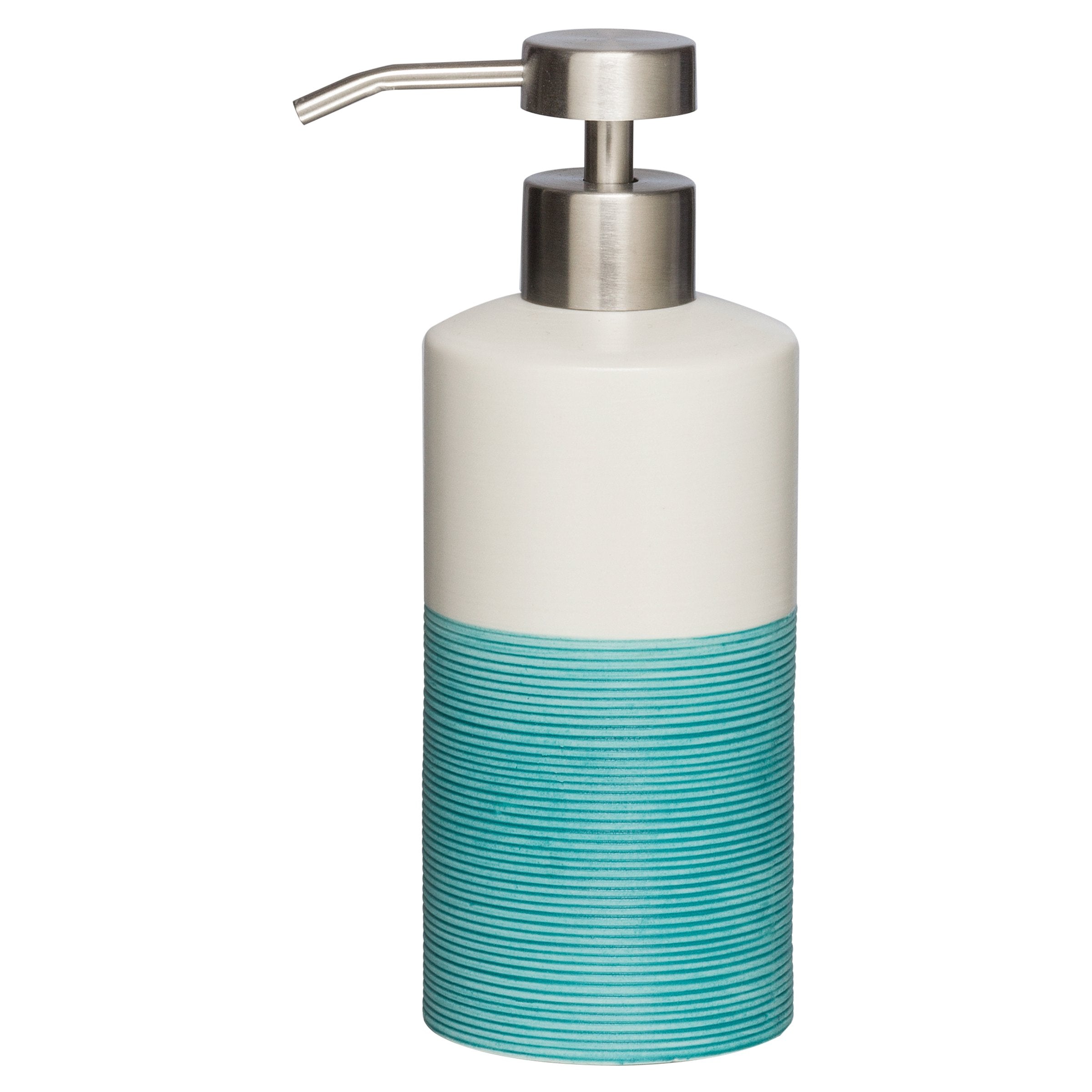 Sealskin Doppio Porcelain Soap Dispenser – Modern Aqua Bathroom Accessory