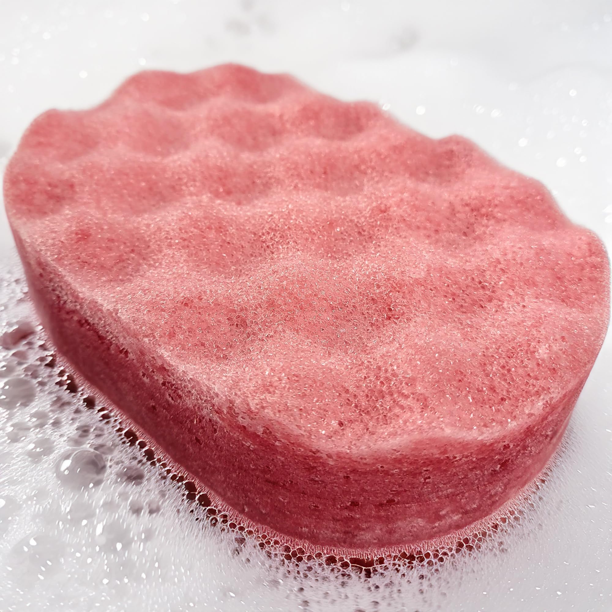 Puddle of Wax Lost Cherry Exfoliating Soap Sponge with Shea Butter