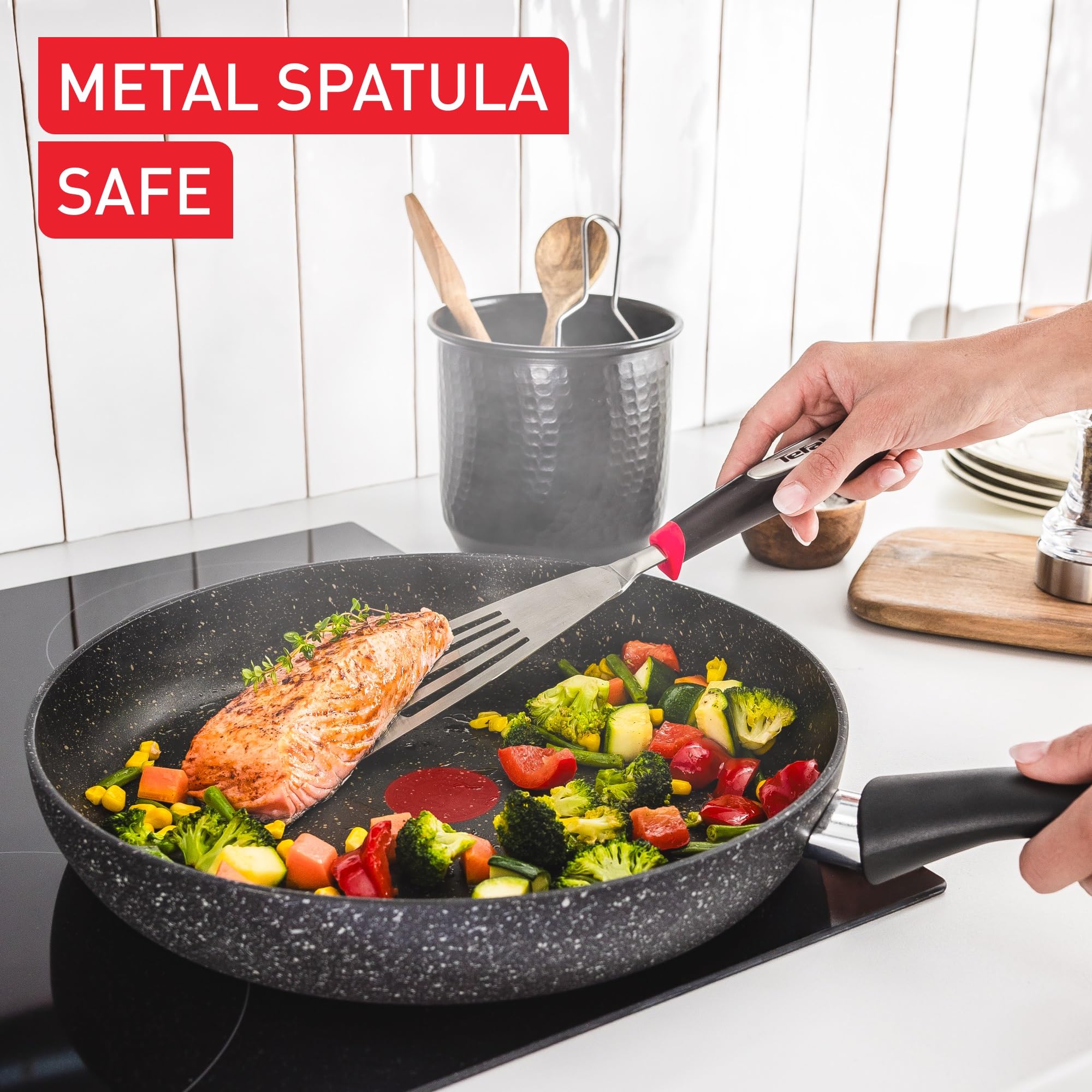 Tefal Titanium Stone Frying Pan 28cm | Non-Stick Induction Cookware