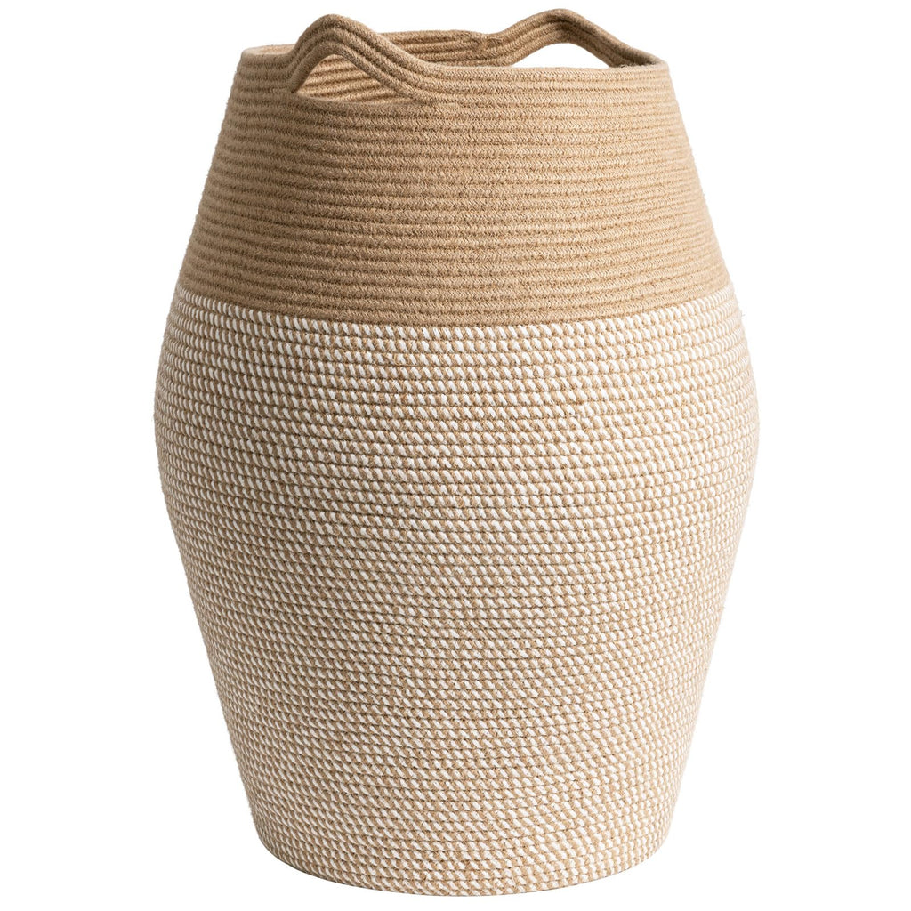 Jolof Store Tall Woven Cotton Rope Laundry Hamper – Large 65cm Basket