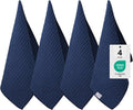 Moosfor Waffle Microfibre Tea Towels - Super Absorbent Kitchen Cloths, 4-Pack