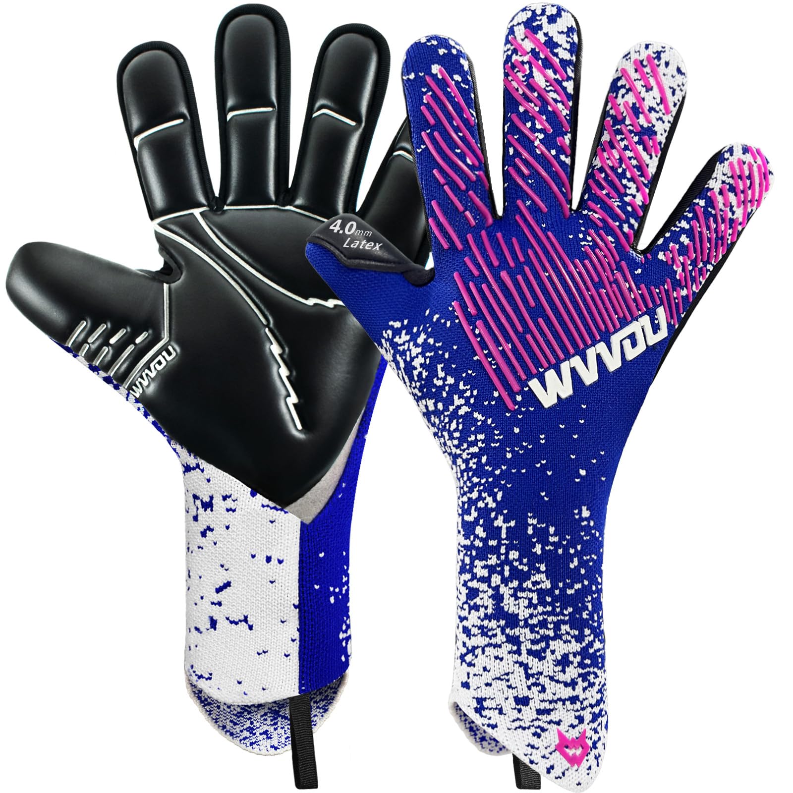 WVVOU Goalkeeper Gloves | Breathable Soccer Goalie Gloves with 4+3mm Grip