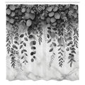Abakuhaus Fabric Shower Curtain | Grey Eucalyptus Waterproof Decor | 175x200cm