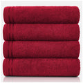 GC Gaveno Cavailia Egyptian Cotton Bath Sheets - 4 Pack Large Red Towels