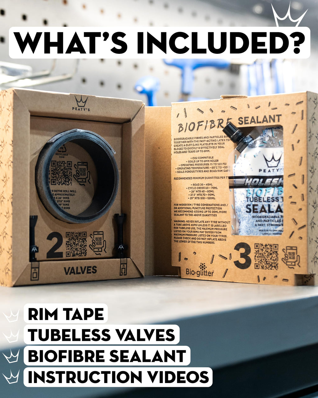 Peaty's Tubeless Wheel Conversion Kit - Enduro & DH Wide - 35mm Tape, Black