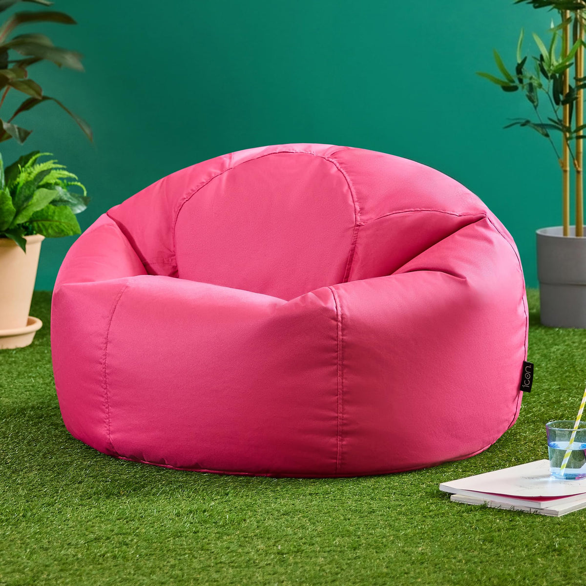 Bean Bag Bazaar Kingston Outdoor Bean Bag with Filling Included, Pink - image 3
