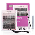 uCoolMe Flora Lash Clusters Kit | 8-18mm Hybrid Volume D Curl Wispy