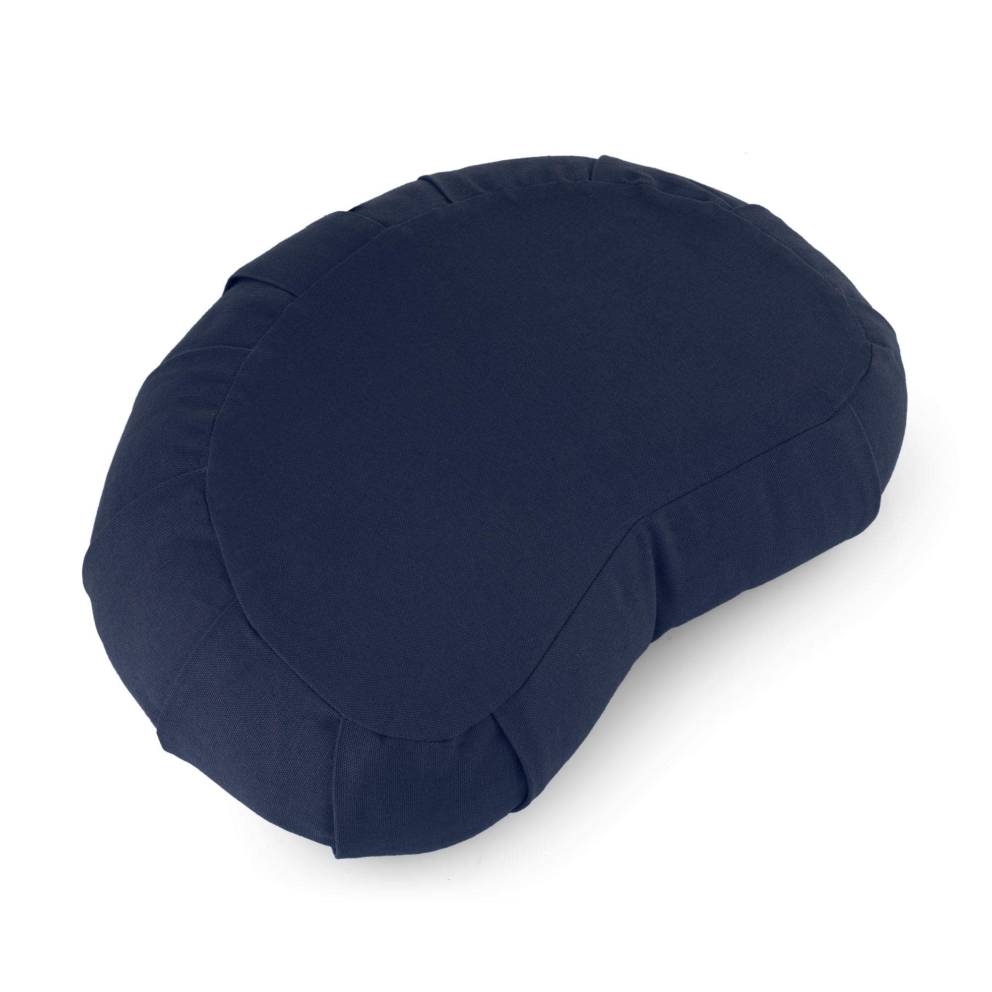 basaho Crescent Zafu Meditation Cushion | Organic Cotton | Midnight Blue