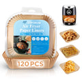 ONE Emporium Air Fryer Liners - 120 Pack Reusable Non-Stick Trays