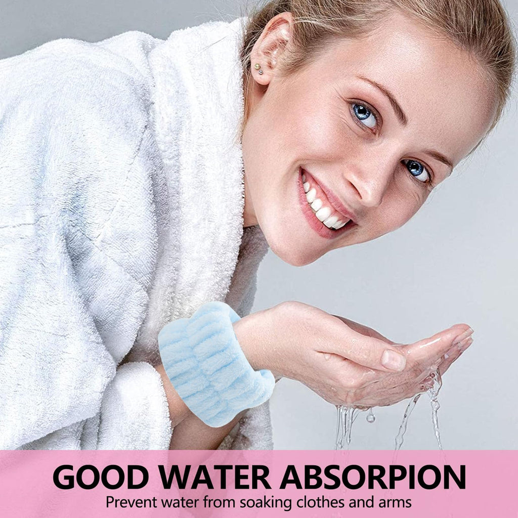 Fantasyon Microfiber Wrist Towels, Soft Absorbent Face Washing Bands - image 3