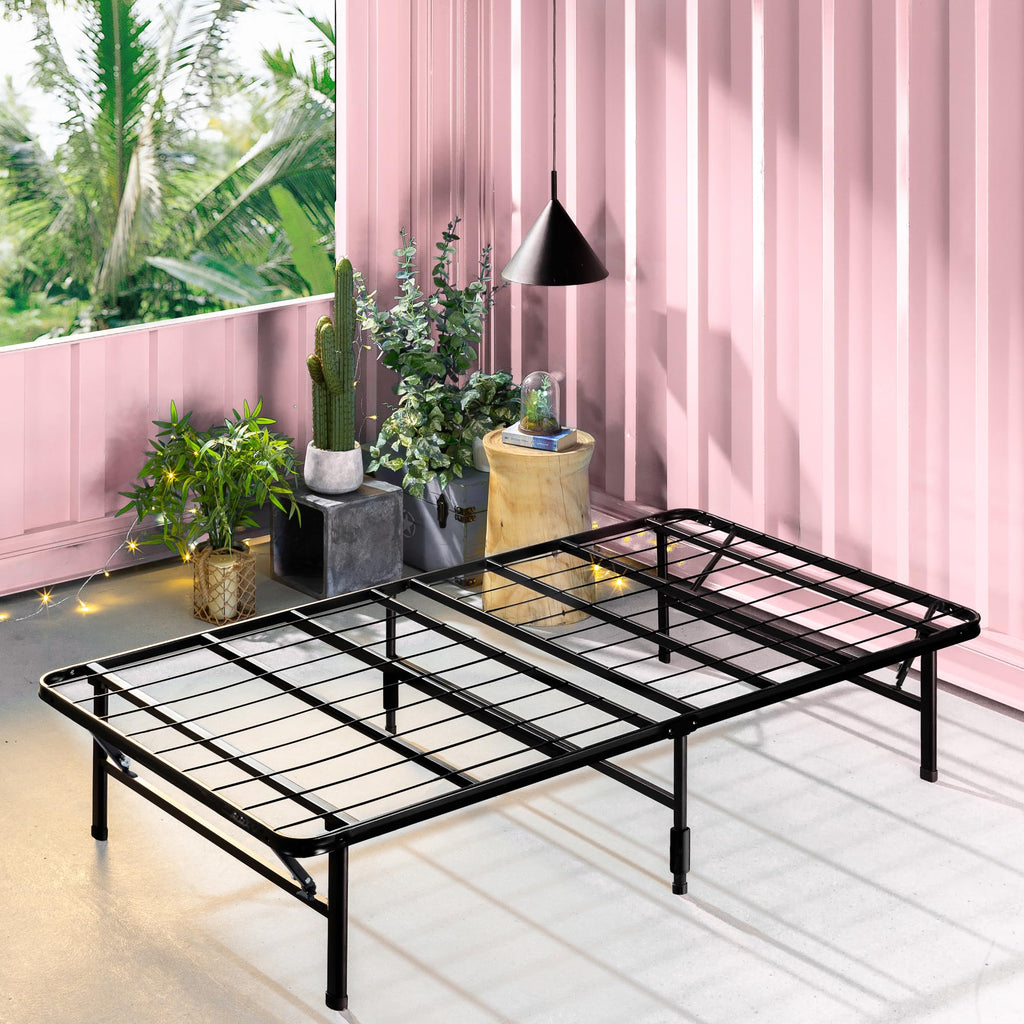 Zinus SmartBase Single Metal Bed Frame – Foldable Platform Bed
