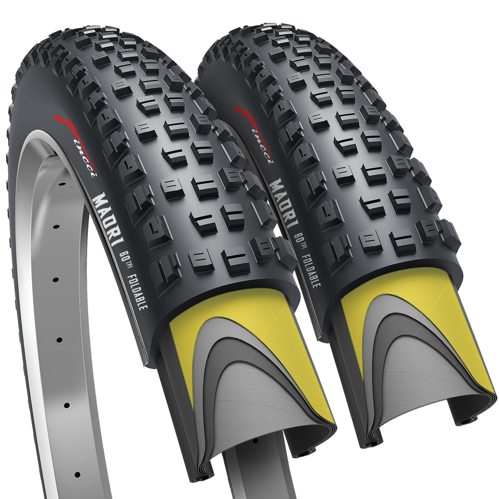 Fincci 29 x 2.25 MTB Foldable Tires – Pair with Puncture Protection