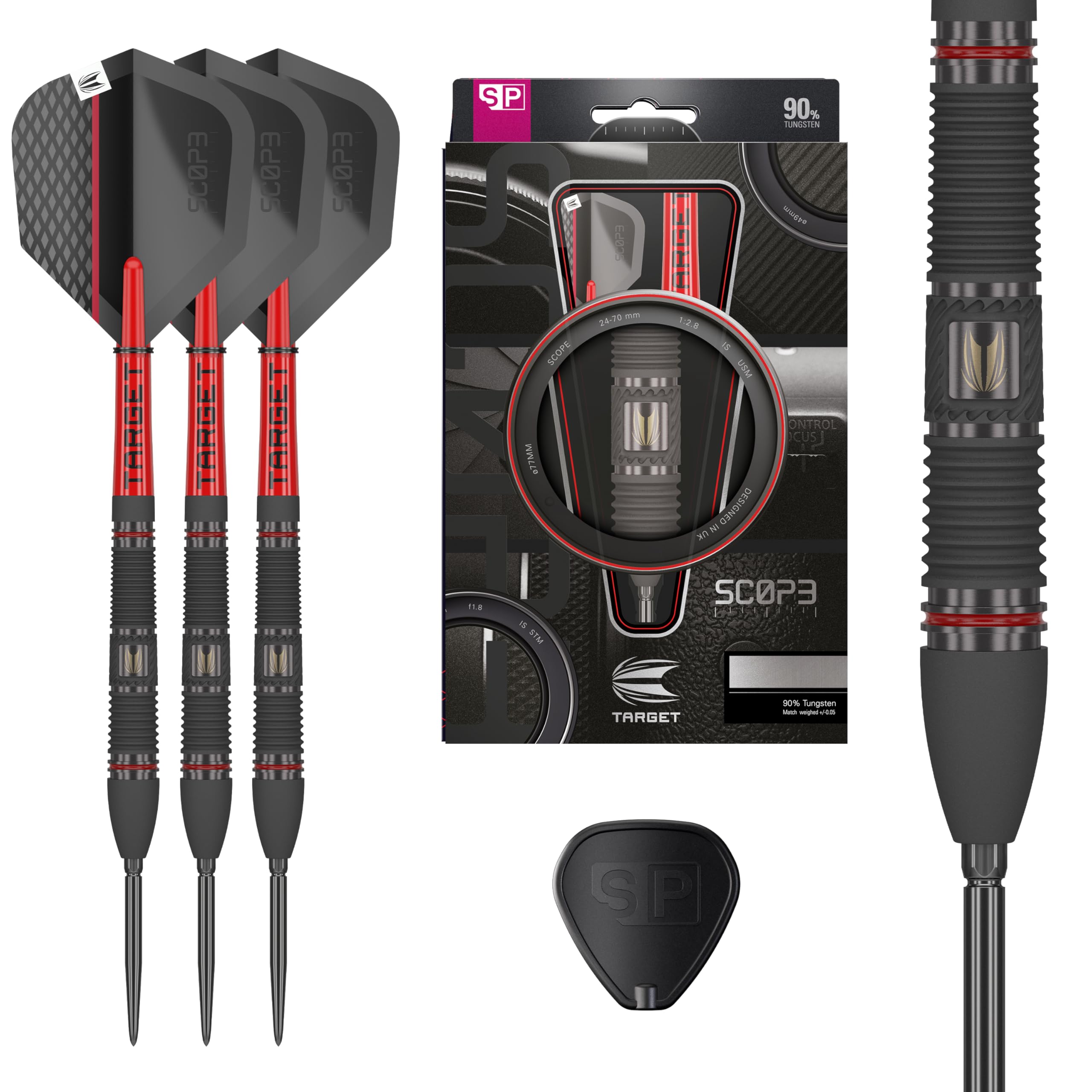 Target Darts Scope 02 Steel Tip Swiss Point Darts - 90% Tungsten 23g