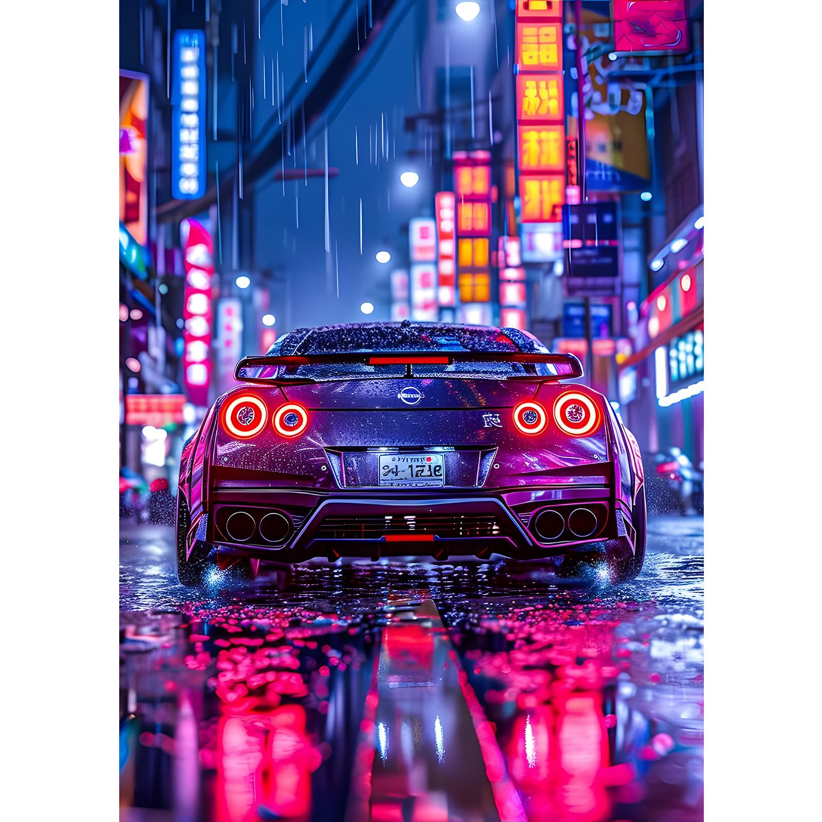 MXJSUA Sports Car 5D Diamond Painting Kit | Full Drill DIY Art, 30x40cm