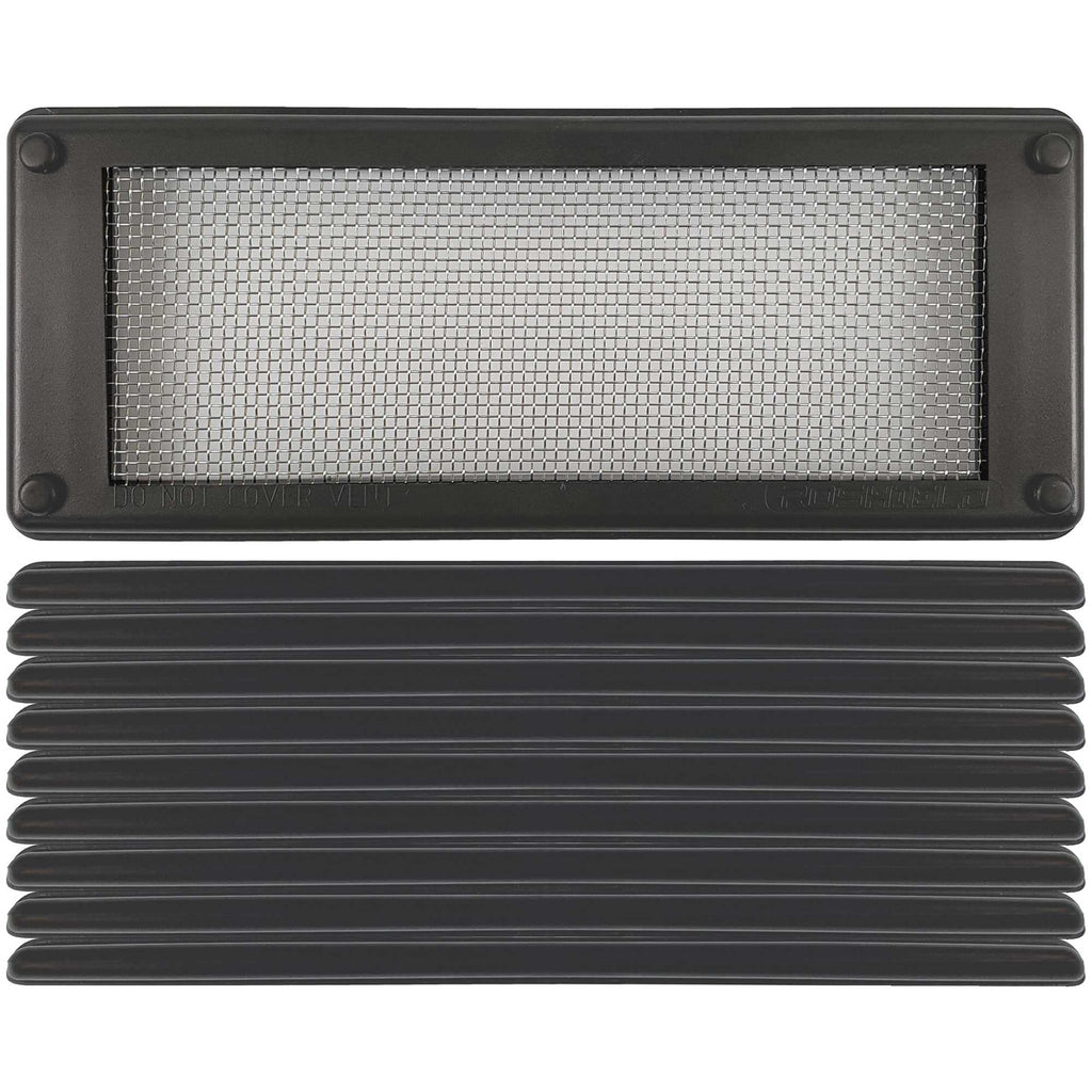 Roshield Mouse & Insect Air Brick Mesh Vent Cover - Dark Grey (10 Pack)