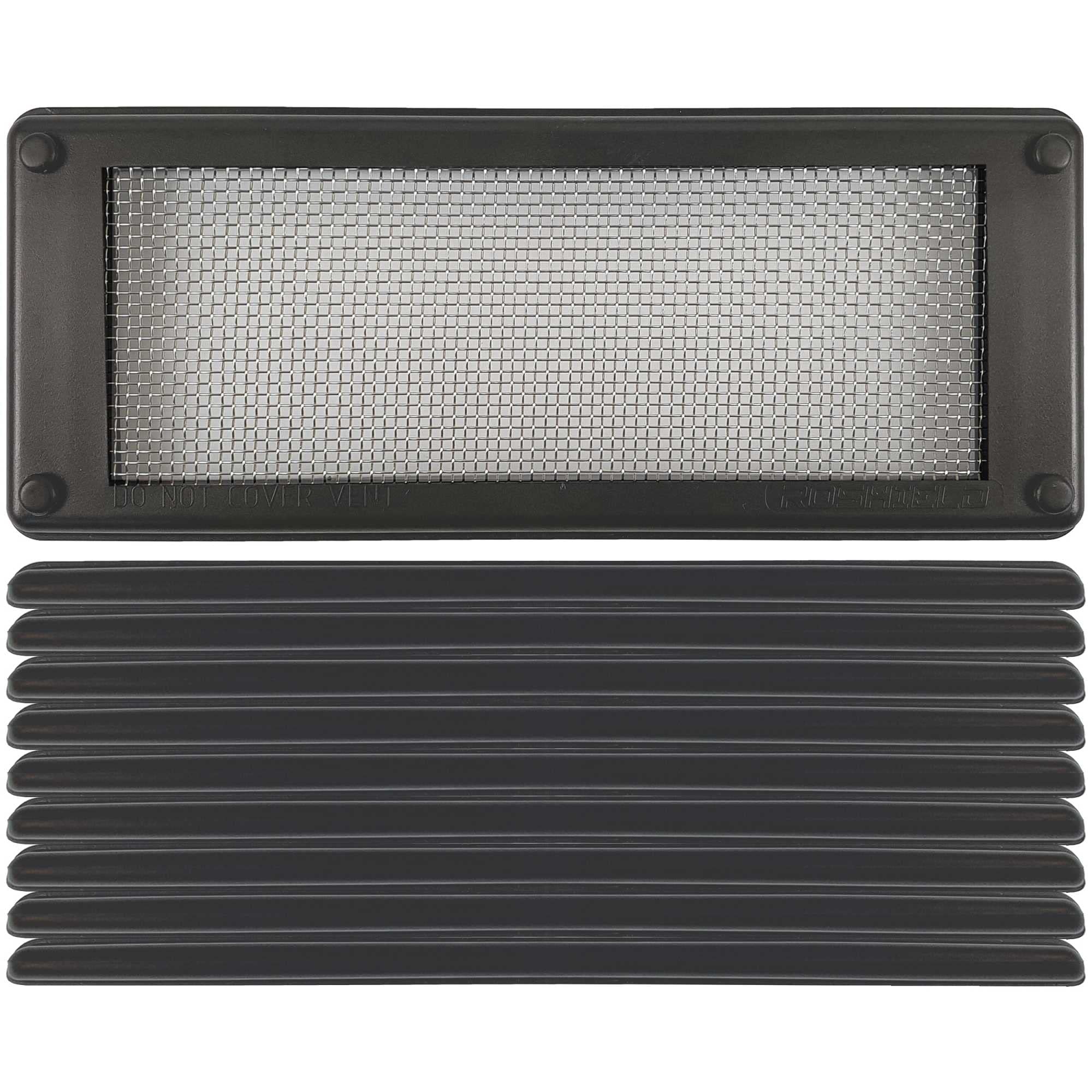 Roshield Mouse & Insect Air Brick Mesh Vent Cover - Dark Grey (10 Pack)