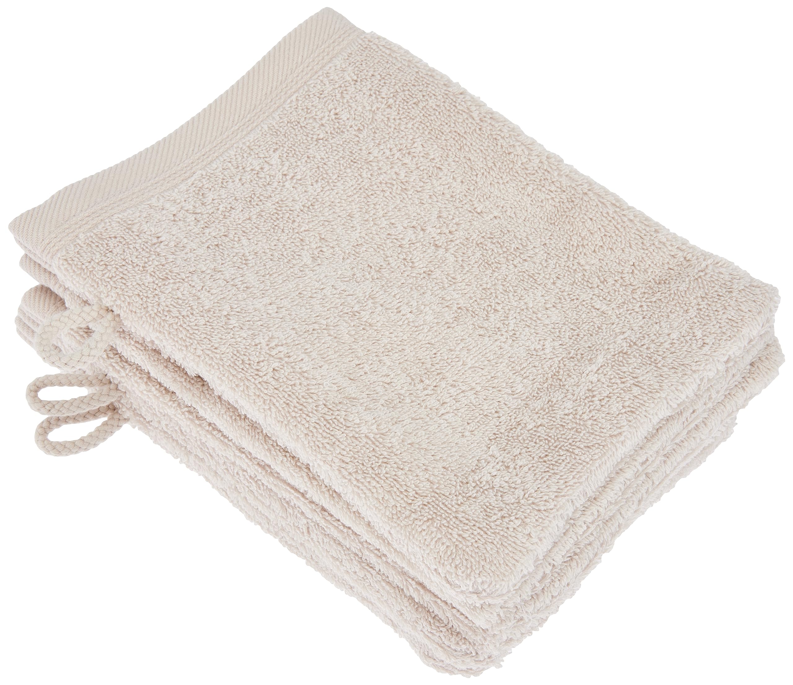 De Witte Lietaer Contessa Premium Cotton Washcloths, Sand Beige - 6 Pack