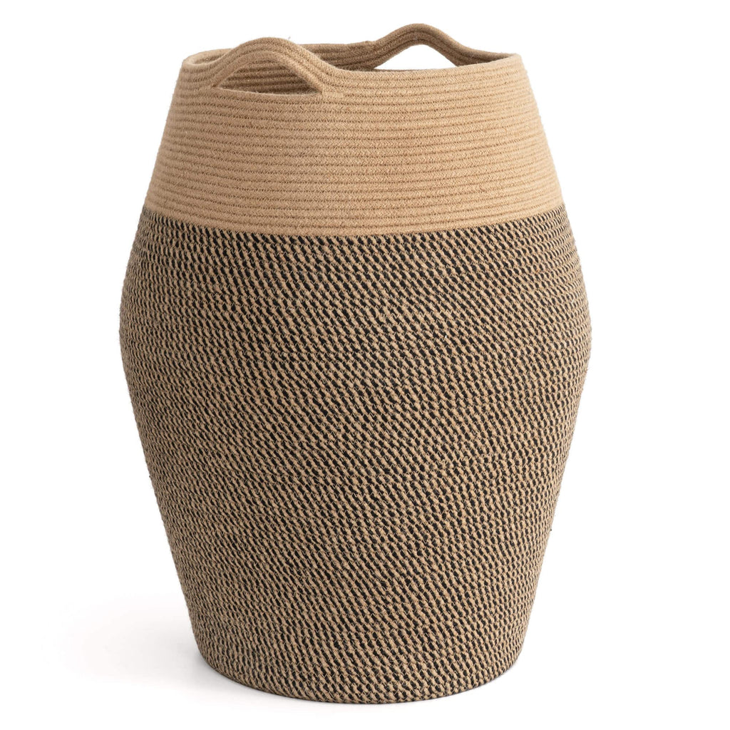Jolof Store Extra Large Jute Rope Laundry Basket – Tall Cotton Hamper