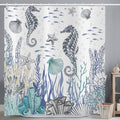 ASDCXZ Maritim Shower Curtain – 180x180cm Waterproof Marine Animal Design
