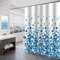 Tennove Blue Petal Shower Curtain | Waterproof Thick Polyester Fabric