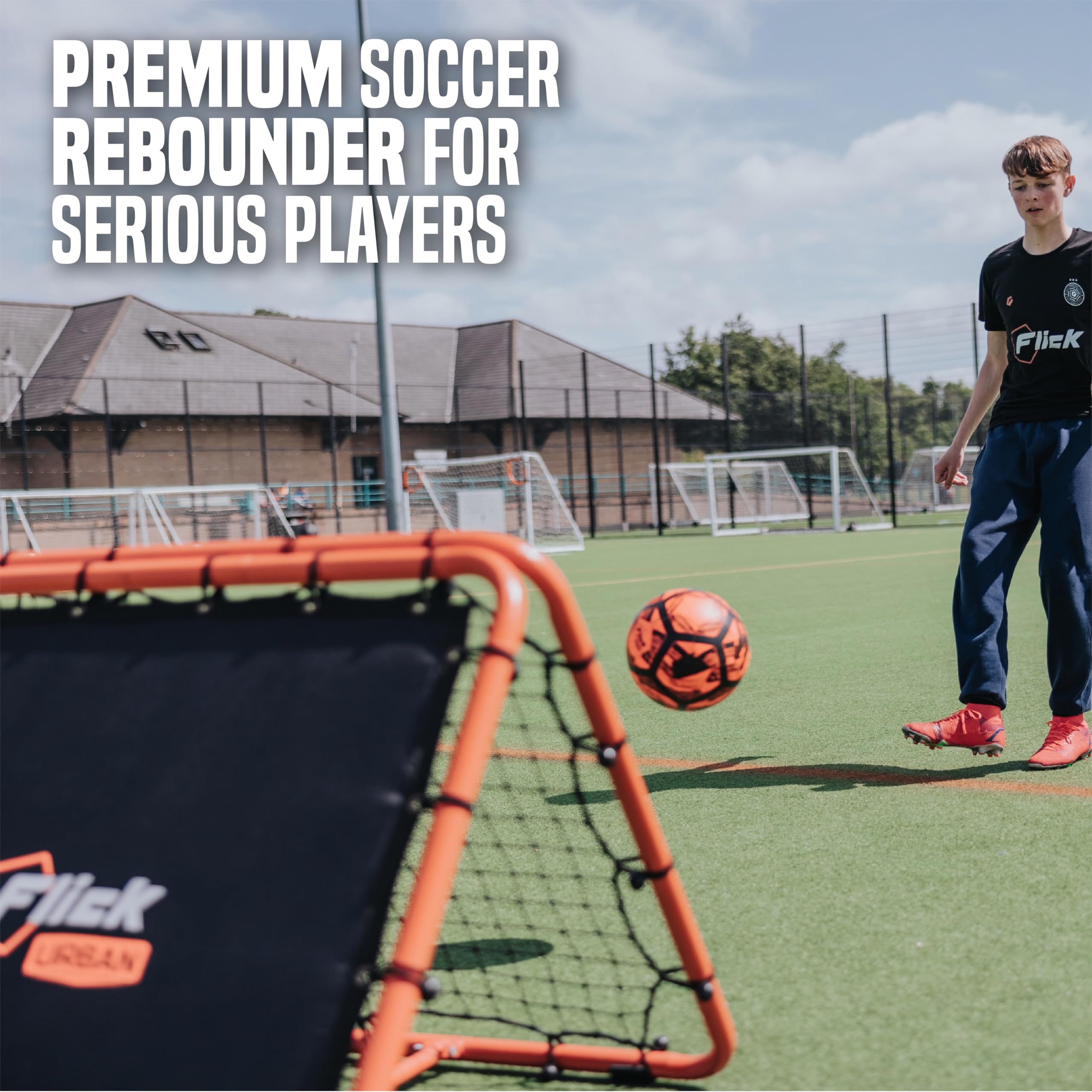 Football Flick Dual Speed Rebounder – Adjustable Double-Sided Soccer Net