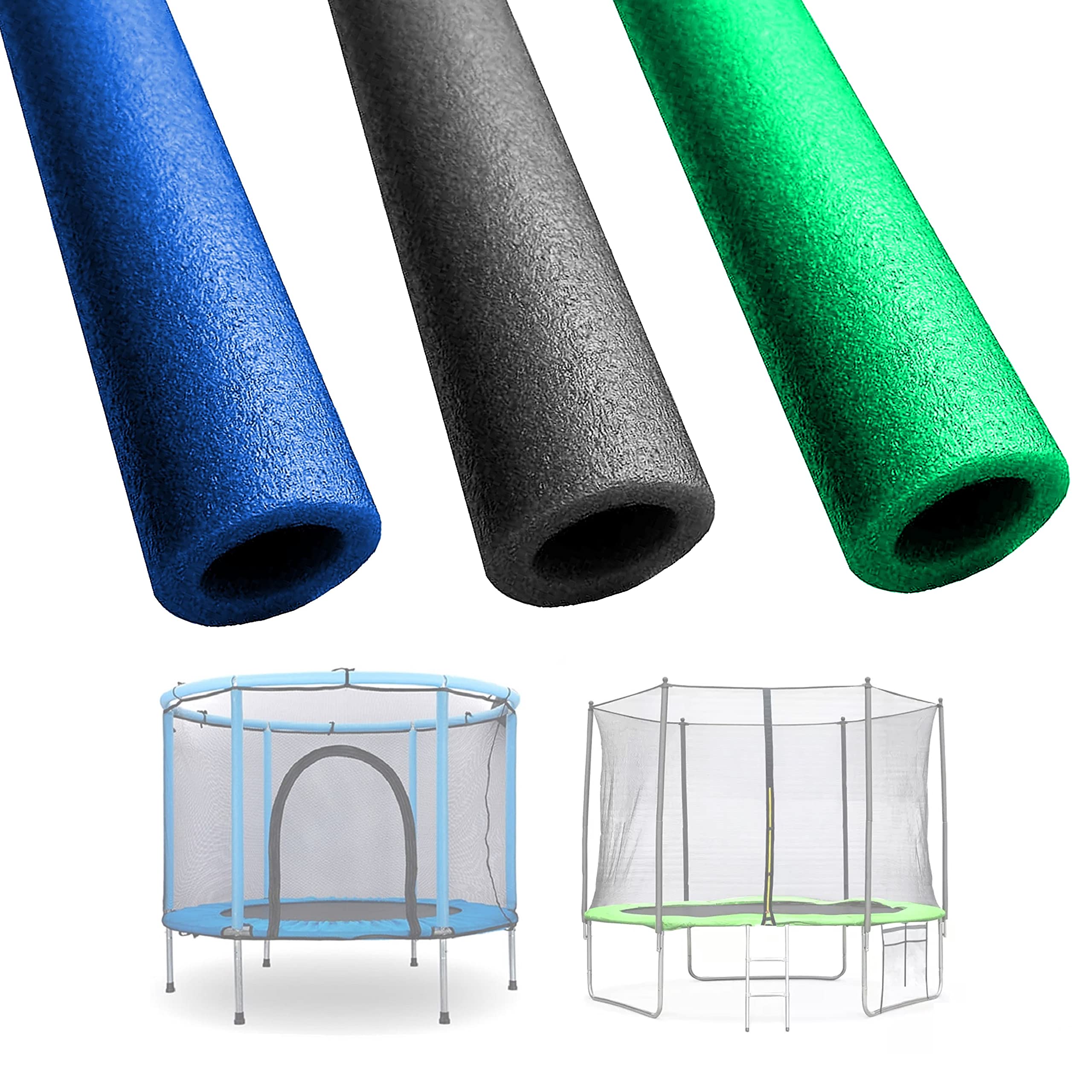 Clever Leon Trampoline Foam Pole Covers – 8 Pack Replacement Tubes, Green