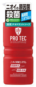 PRO TEC Deodorant Soap Pump 420mL – Antibacterial Body Wash for Men