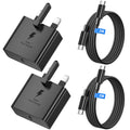 45W USB C Fast Charger for Samsung Galaxy - 2 Pack with 2M Cable