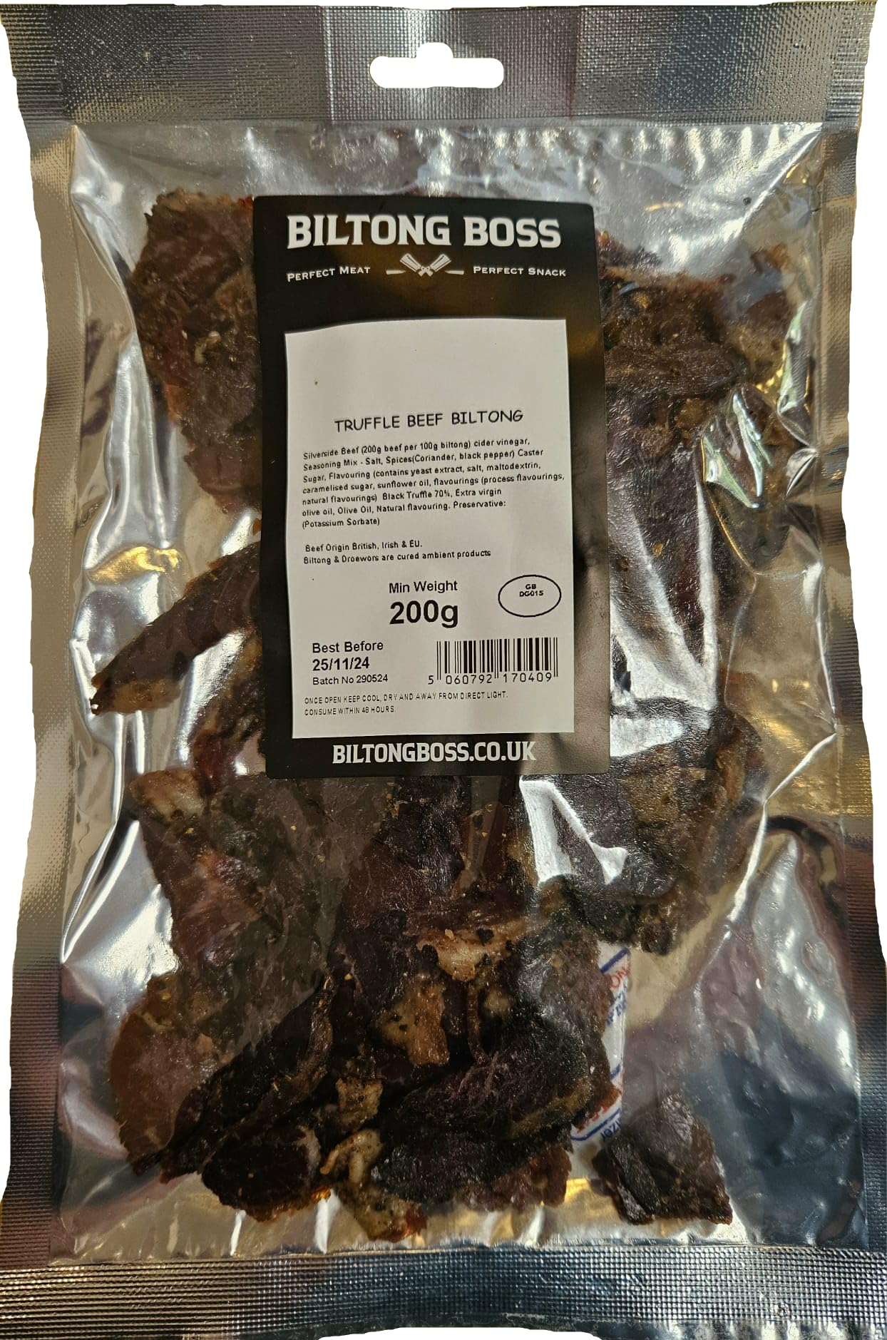 Biltong Boss Truffle Beef Biltong – High Protein Gourmet Snack, 200g