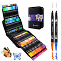 Artecho 120 Dual Tip Brush Pens | Fineliner & Nylon Tip Art Markers