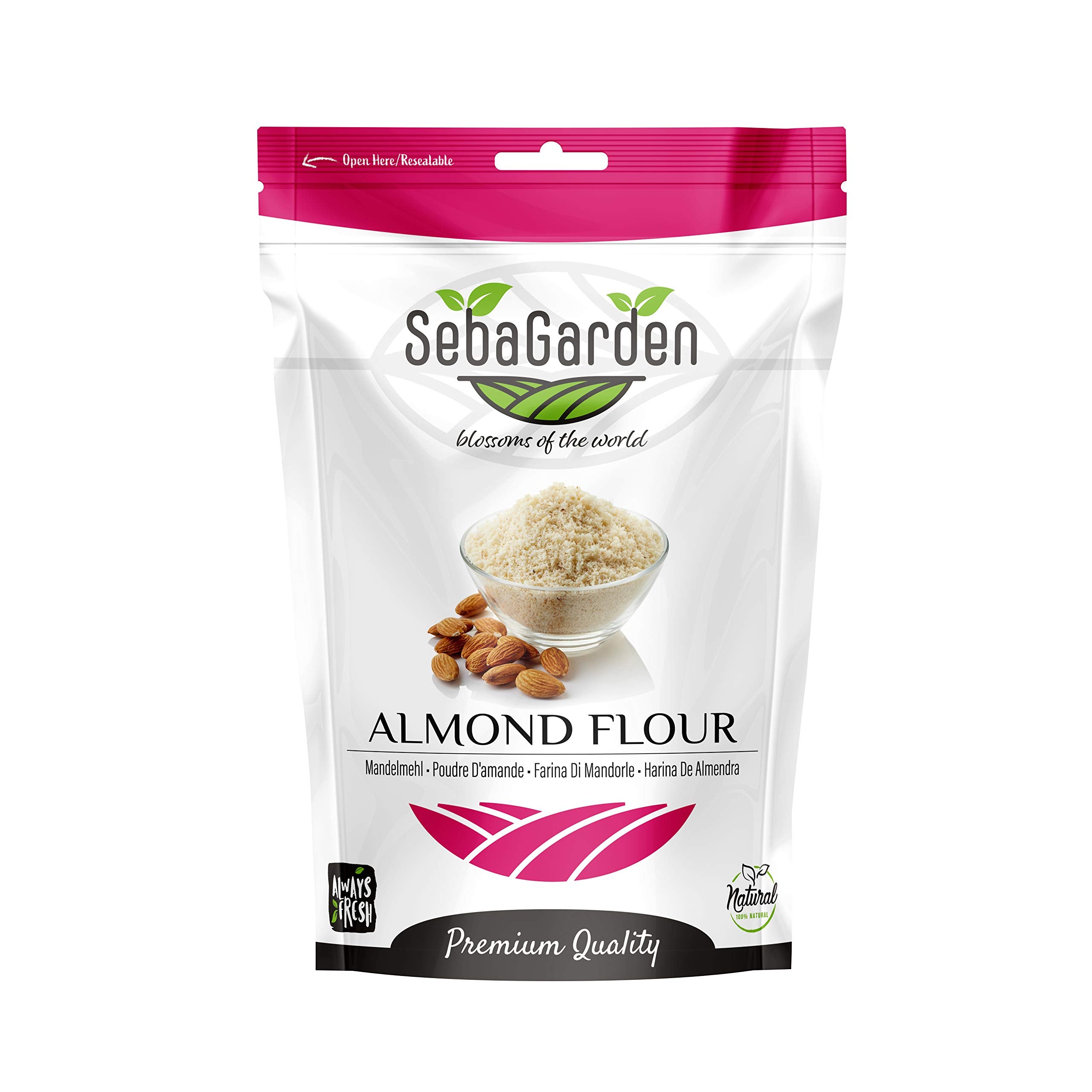 Seba Garden Blanched Almond Flour – 1kg Extra Fine Keto Ground Almonds
