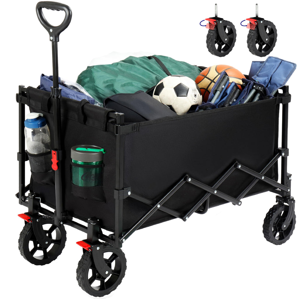 Finnhomy Folding Camping Trolley – 150kg Heavy Duty Wagon with Brake