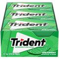 Trident Spearmint Sugar Free Gum with Xylitol - 14 Sticks (12 Pack)
