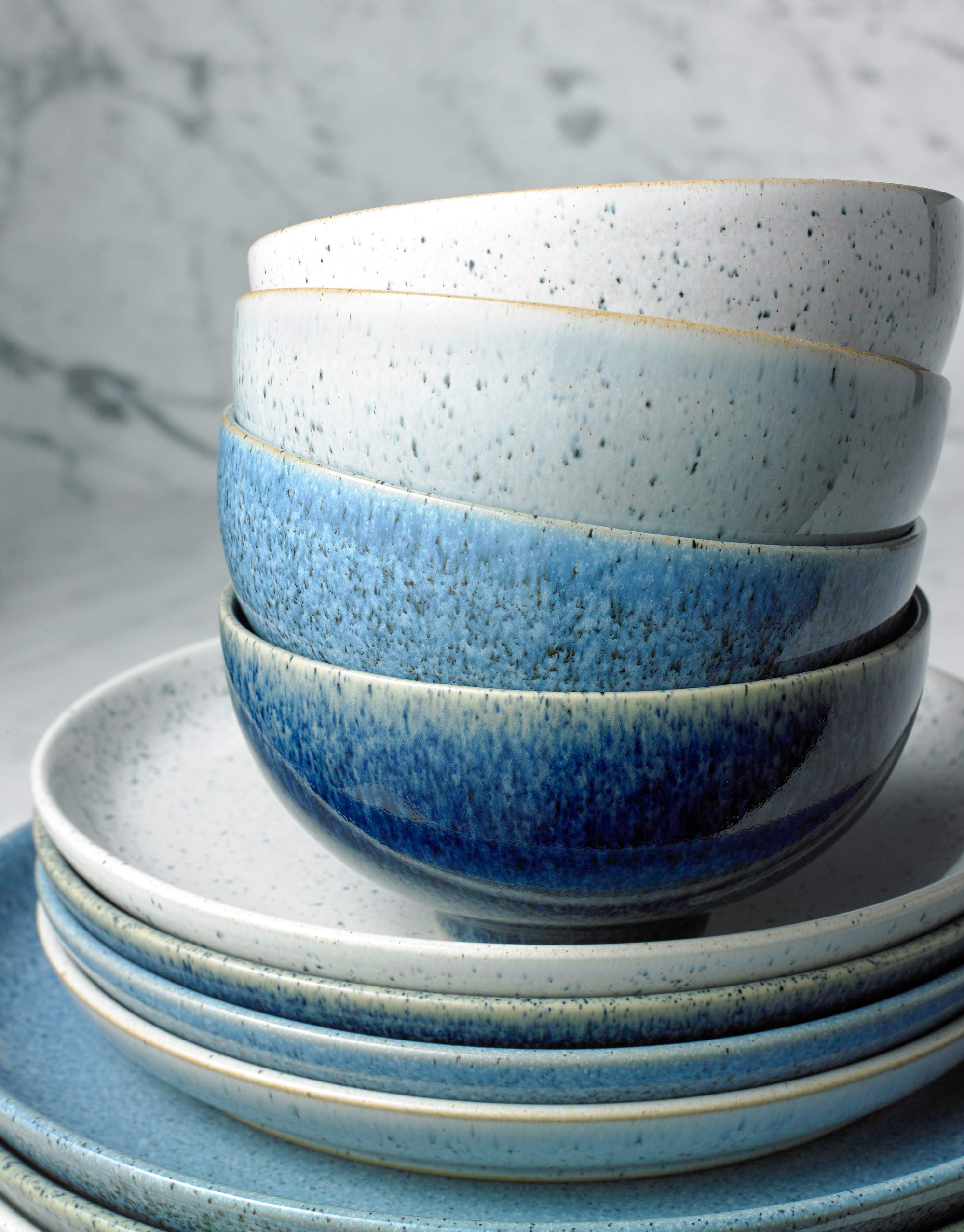 Denby Studio Blue Small Plates Set of 2 | 18.5cm Stoneware Side Plates