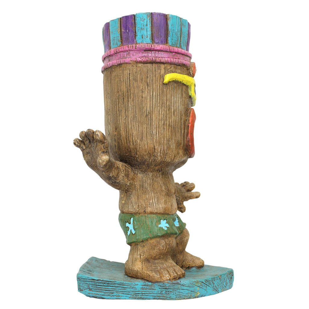 Design Toscano Kahuna Tiki Surfer Dude Statue – Hand-Painted Resin