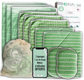 Verébio Bamboo Microfibre Cleaning Cloth Kit – Reusable Zero Waste Set