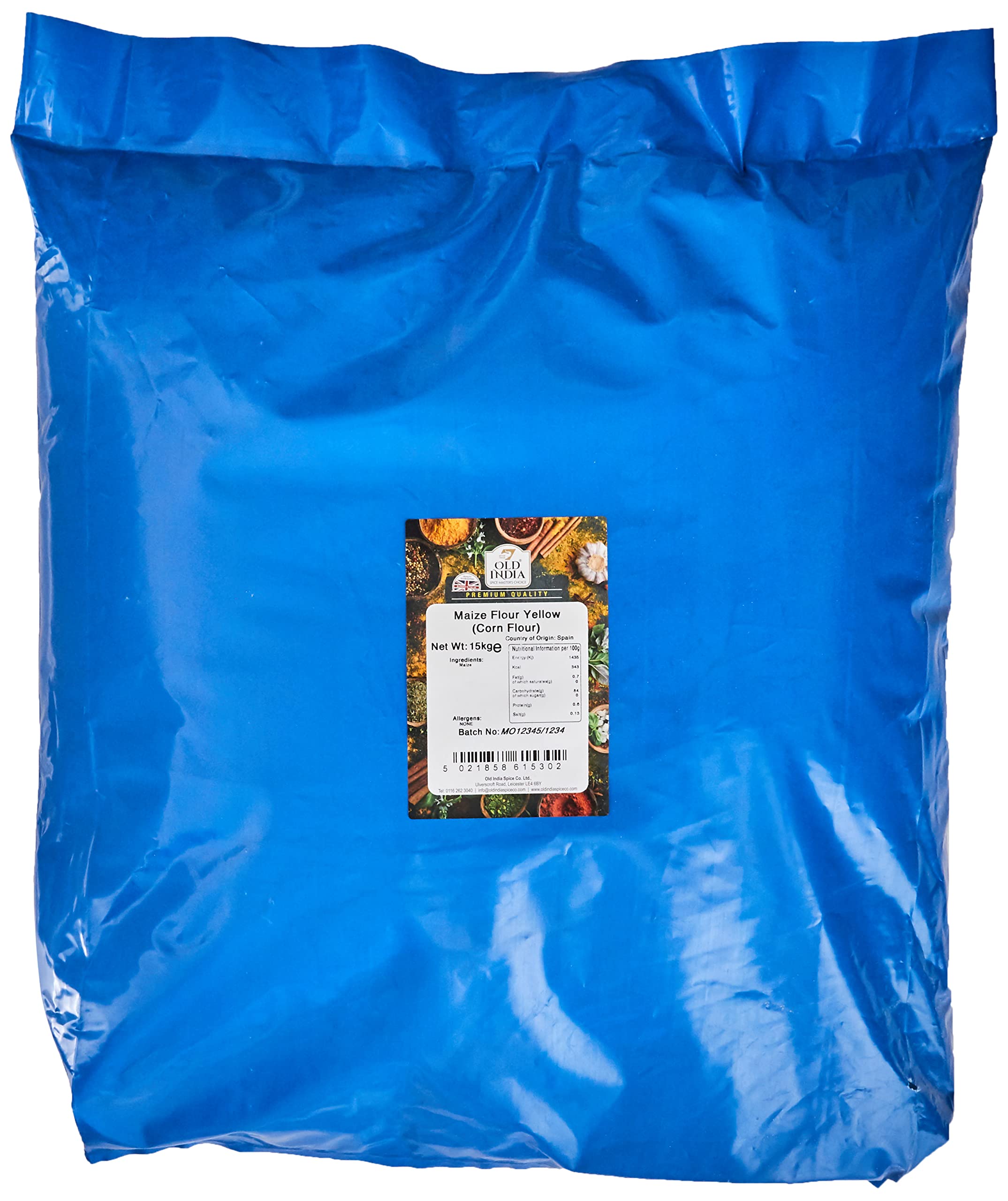 Old India Yellow Maize Flour (Corn Flour) - Bulk Baking Staple, 15kg