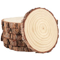 PINGEUI 6-Piece Natural Pine Wood Slices | 9-10 Inch Unfinished Wood Rounds