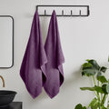 Catherine Lansfield Quick Dry Cotton Bath Sheet Pair, Plum – 90x140cm
