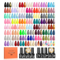Peacecolor 60-Piece Gel Nail Polish Set | 55 Colors with Matte & Glossy Tops