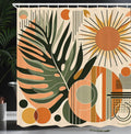 Abakuhaus Monstera Shower Curtain | Boho Leaves Fabric Decor | 175 x 200 cm