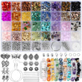 Funtopia 32-Color Crystal Beads & 1200pc Natural Stone Jewelry Making Kit