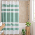 Madison Park Spa Waffle Shower Curtain | Aqua Water Repellent 72x72