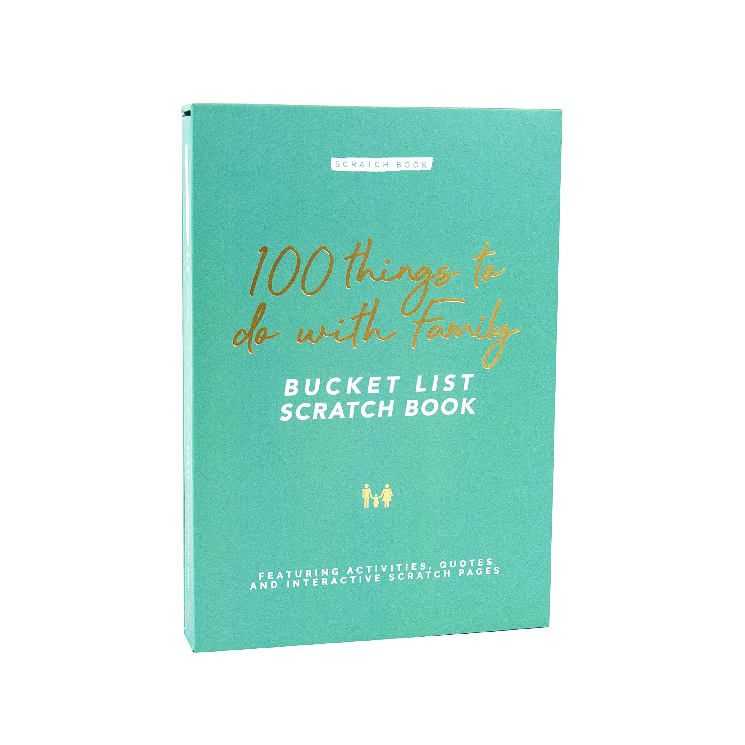 Gift Republic Family Scratch Off Book | 100 Bucket List Activities - Green